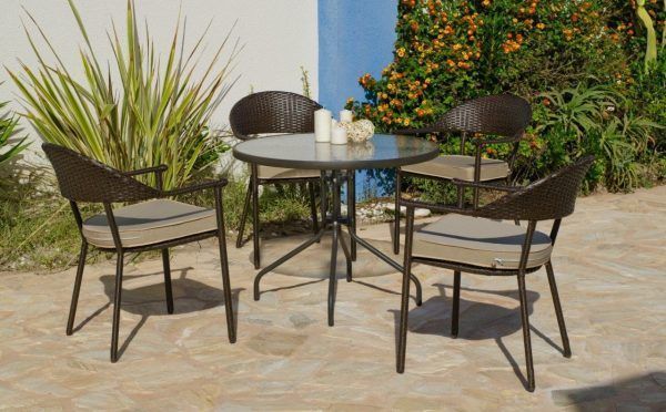 conjunto de jardín ratán sintético