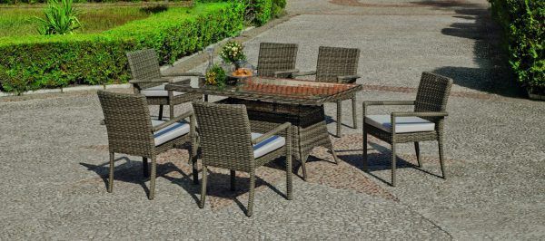 Conjunto de comedor para jardín Aldara