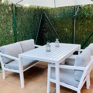 Conjunto de mesa y sillones para jardín en aluminio Córdoba / Acapulco