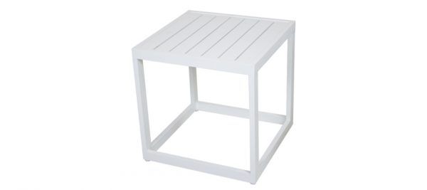 Mesa auxiliar aluminio cuadrada Alba