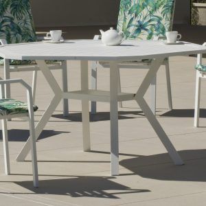 Mesa hexagonal para jardín de aluminio Brasilia