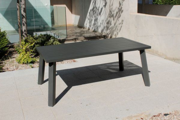 Mesa para jardín rectangular de aluminio Dalas