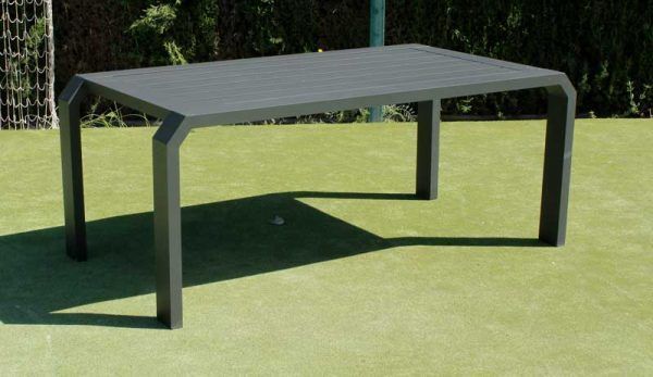 Mesa para terraza de aluminio con diseño moderno Zafiro