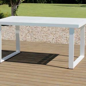 Mesa rectangular de comedor para jardín de aluminio Bolonia