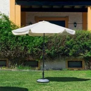 parasol jardin aluminio lona cruda caracas