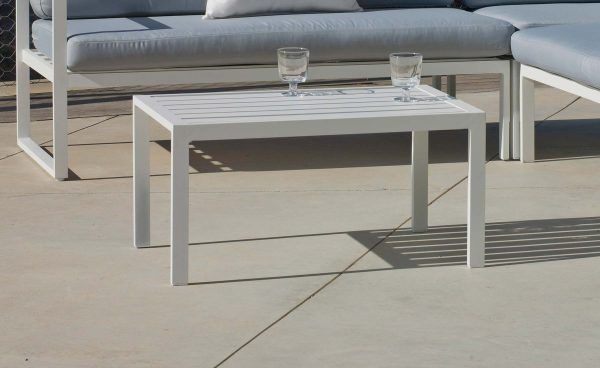 Mesa baja rectangular de aluminio para terraza Standard