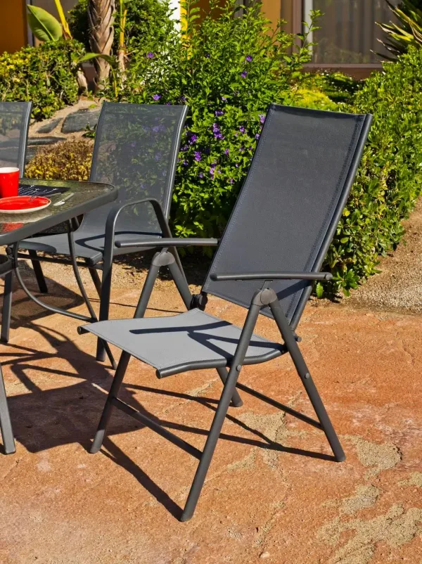 Silla de acero reclinable para jardín Sulam