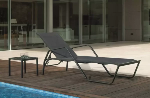 cama jardin apilable aluminio antracita Imperial