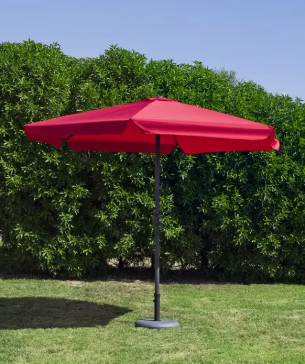 parasol jardin aluminio lona roja caracas