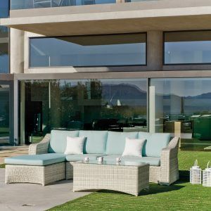 Conjunto chaiselongue de ratán Newport