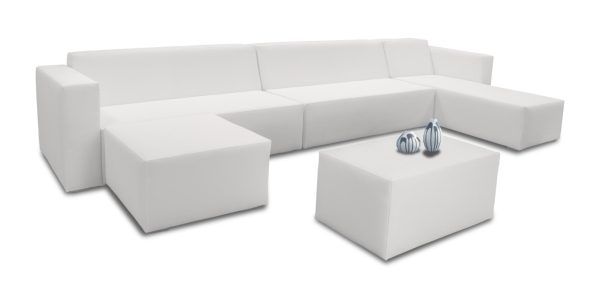 Conjunto chaiselongue piel náutica Volga