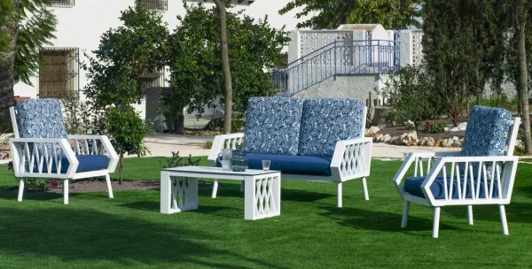 Conjunto de exterior gran confort en aluminio Milano 7
