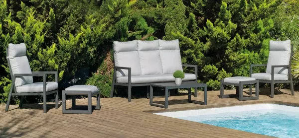 Conjunto de exterior reclinable antracita Voriam 10