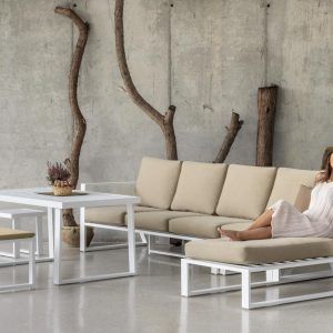 Set chaiselongue para jardín Bolonia 48