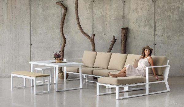 Set chaiselongue para jardín Bolonia 48