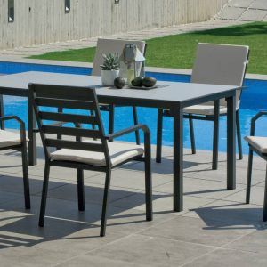 Set terraza mesa y 6 sillas Palma Caravel