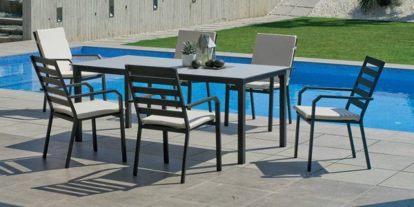 Set terraza mesa y 6 sillas Palma Caravel