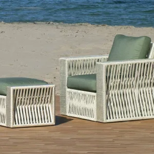 Sillón cuerdas trenzadas exterior Prusia 1