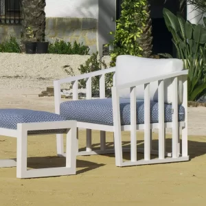 Sillón de jardín gran confort en aluminio Birmania 10