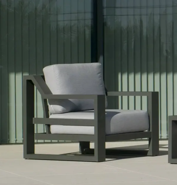 Sillón para exterior antracita gran confort Rosenborg 8