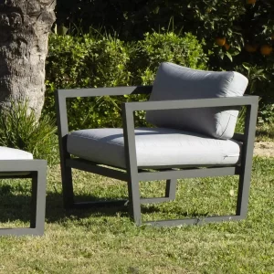 sillón de jardín gran confort en aluminio Montana