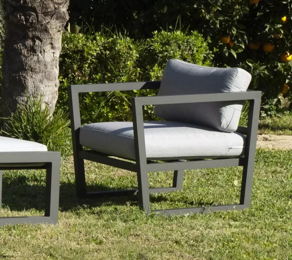 sillón de jardín gran confort en aluminio Montana