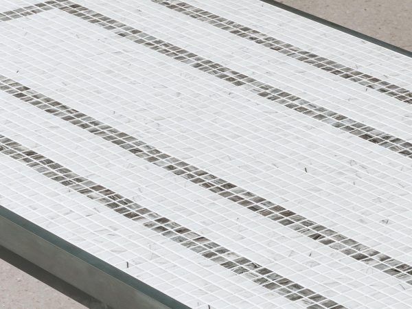 Detalle mosaico mesa rectangular Harnau