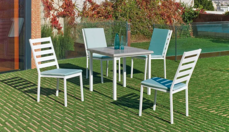 Silla de jardín apilable aluminio sin reposabrazos Graciela | Tienda online de muebles de jardín baratos