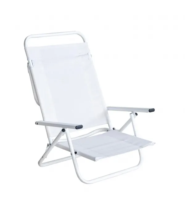 Tumbona playa aluminio blanco respaldo alto Mariel Lux 290