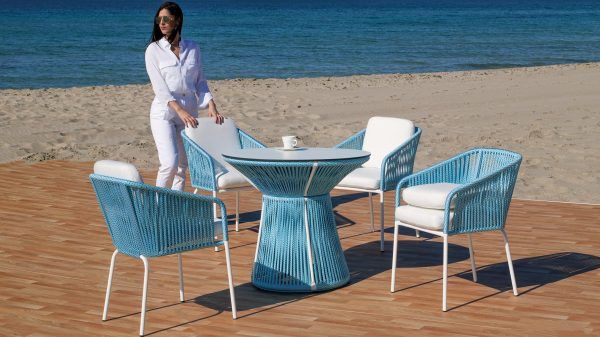 Sillones de aluminio y cuerda Tulip