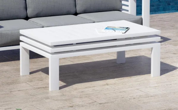 Mesa de centro de aluminio exterior Caledonia