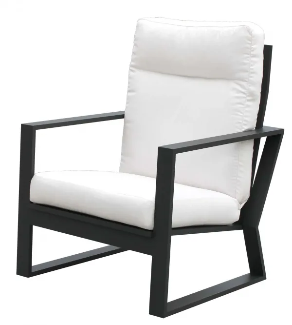 Esquema Sillón de jardín de lujo con respaldo alto Michigan