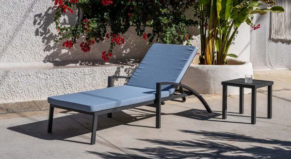 Tumbona de aluminio resistente al agua para patio Tavora