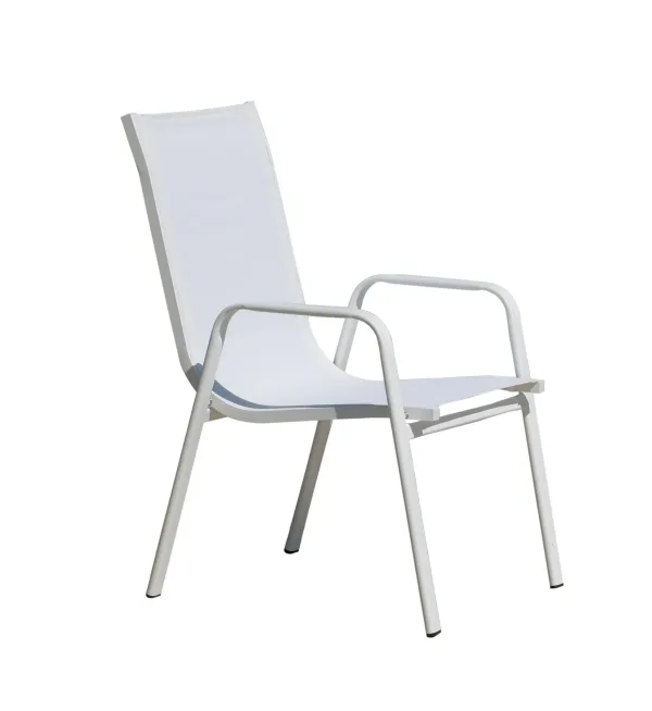 Silla con brazos de aluminio modelo Avalon