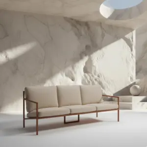 Sofá de 3 plazas en aluminio modelo Toscana 8