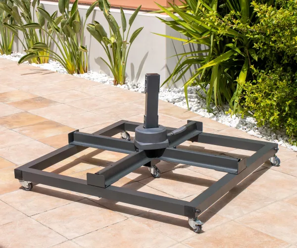 Base de parasol con ruedas de aluminio Galeón