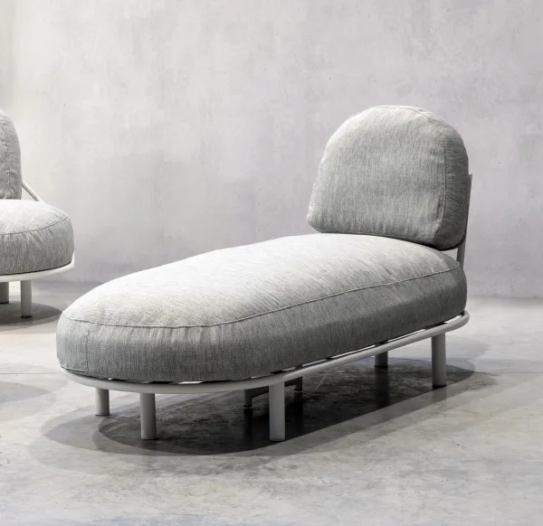 Chaise longue estilo años 20 con tapicería gama Dralón Luna