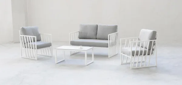 Conjunto muebles vanguardista de aluminio para estancias contemporáneas Lovenia 7