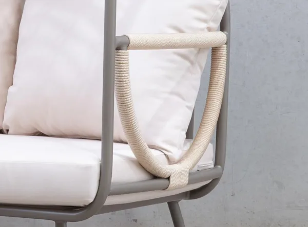 Detalle cuerda trenzada redonda Sillón Derek