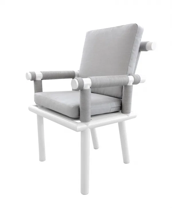 Sillón de cuerda trenzada exterior estilo nórdico Nusa 51