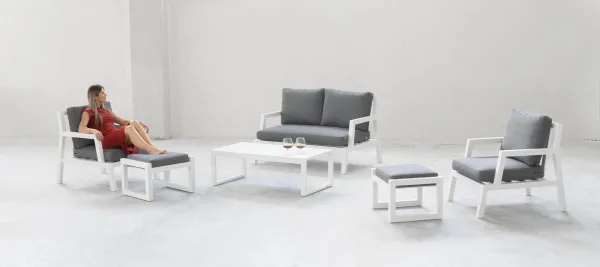 Conjunto de muebles de exterior de lujo estilo moderno Leisa 7