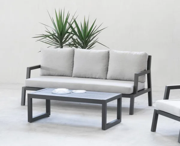 Sofá de 3 plazas de exterior de lujo para decoración moderna Leisa