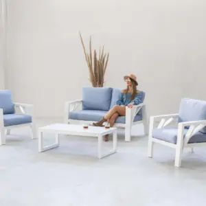 Exclusivo Conjunto Sofá Exterior 4 Plazas Diseño Italiano Venus 7