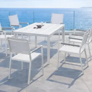 Mesa rectangular minimalista aluminio Naloa