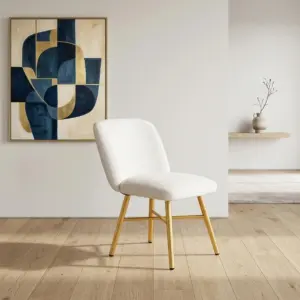 Silla de comedor tapizada con tapicería antimanchas Modelo Edy