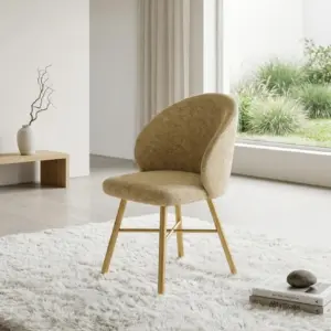 Silla moderna mullida con respaldo Carey