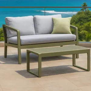 Sofá 2 plazas jardín brazos curvos Portofino 2