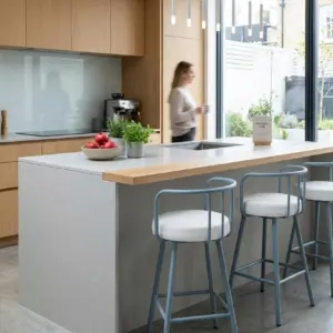 Taburete de cocina de aluminio Mariet