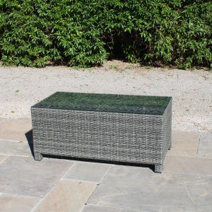 Mesa auxiliar de ratán gris Florencia