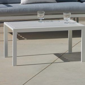 Mesa baja rectangular de aluminio para terraza Standard